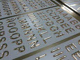 Pegatinas resinadas letras corporeas, lettering
